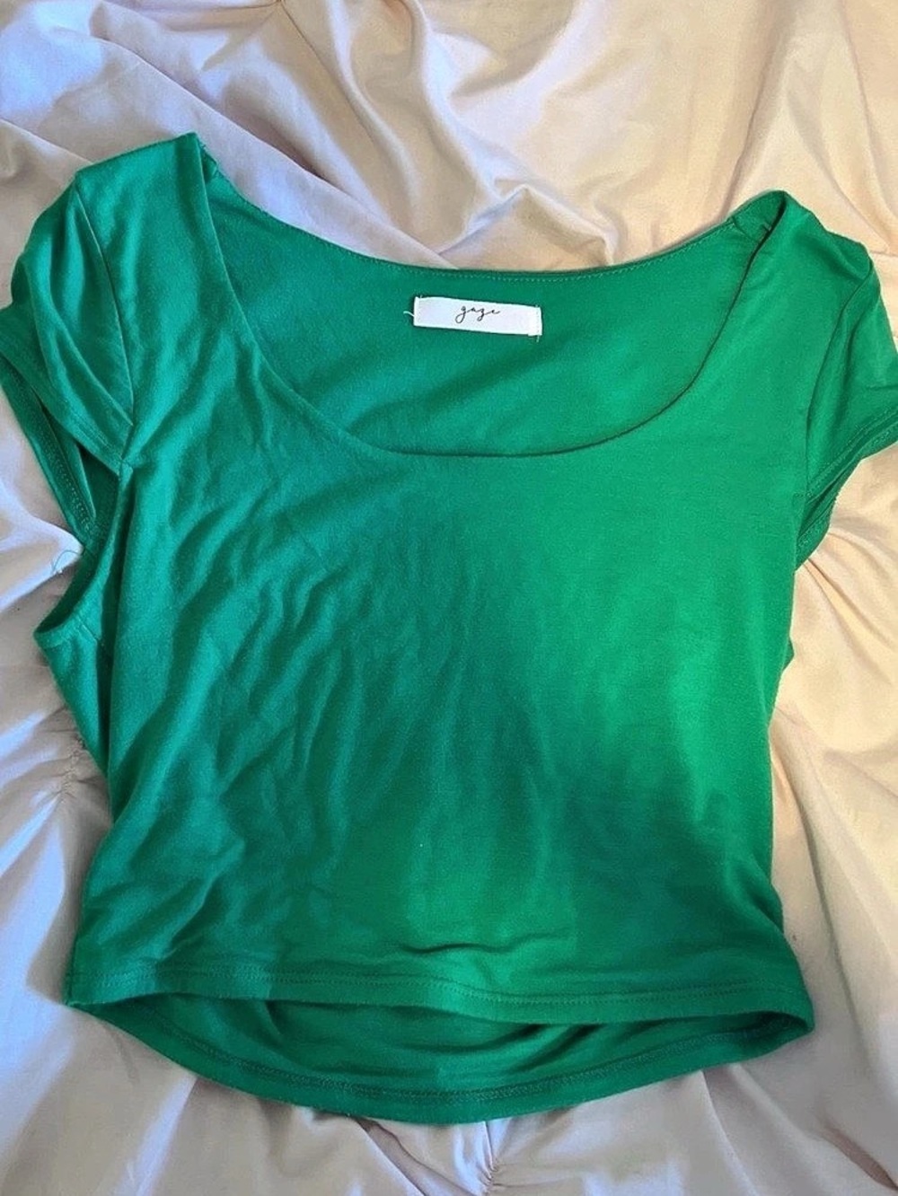 jane Short Sleeve Top in Green